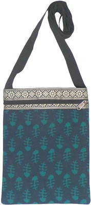 

Bhamini Women Blue Cotton Sling Bag