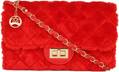

Moedbuille Women Evening/Party Red PU Sling Bag