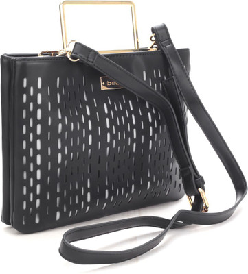 

BeBe Women Casual Black, Grey Genuine Leather Sling Bag