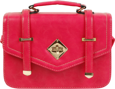 

Colors Inc Women Casual Pink Leatherette Sling Bag