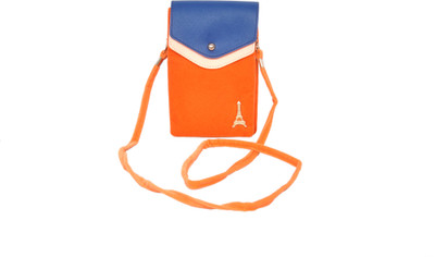 

FabSeasons Women Casual Orange Velvet Sling Bag
