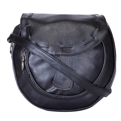 

Skyways Women Casual Black Leatherette Sling Bag