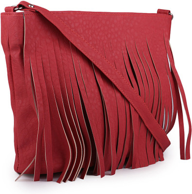 

TR Fashion Women Casual Maroon PU Sling Bag
