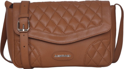 

Justanned Women Casual Tan Genuine Leather Sling Bag