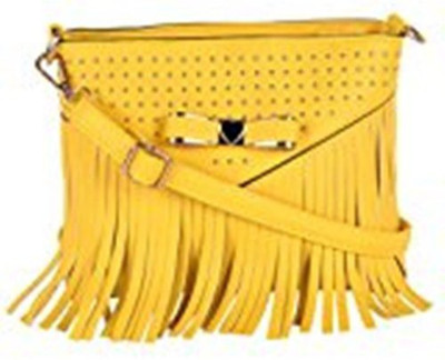 

Kleio Women Casual Yellow PU Sling Bag
