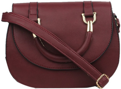 

Alvaro Castagnino Women Casual Maroon PU Sling Bag