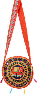 

Rajrang Women Casual Multicolor Cotton Sling Bag