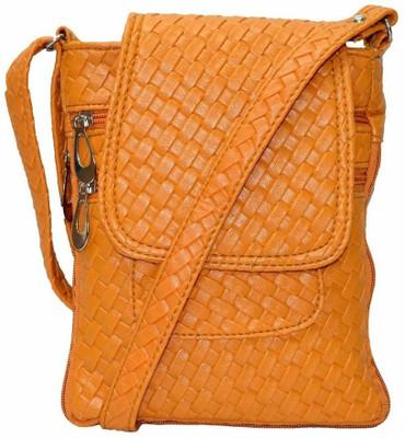 

MIPEMINE Girls Casual Orange PU Sling Bag