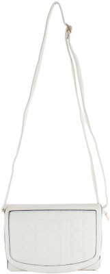 

Heels & Handles Women Casual White Leatherette Sling Bag