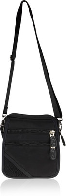 

Anni Creation Men Formal Black Polyester Sling Bag