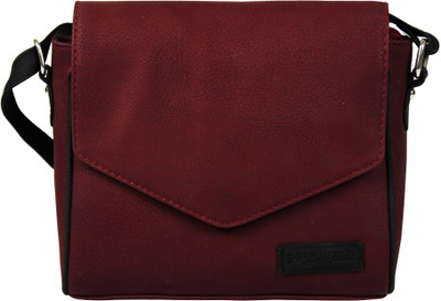 

Borsavela Women Casual Red PU Sling Bag