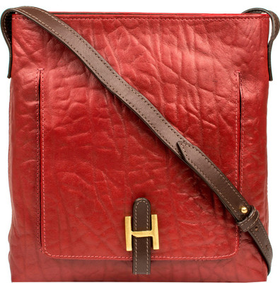 

Hidesign Women Formal Red Genuine Leather Sling Bag