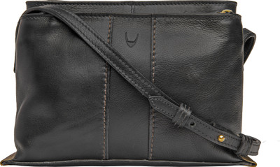 

Hidesign Women Formal Black Genuine Leather Sling Bag