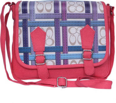 

Zasmina Girls Casual Pink PU Sling Bag