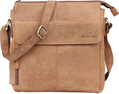 

Leaderachi Men & Women Casual, Formal, Sports Brown Genuine Leather Sling Bag