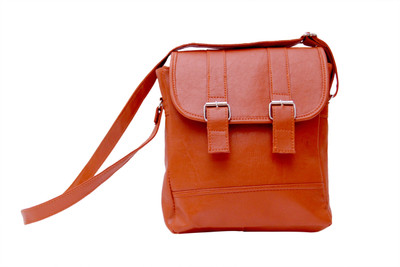 

pixma Women Casual Orange Leatherette Sling Bag