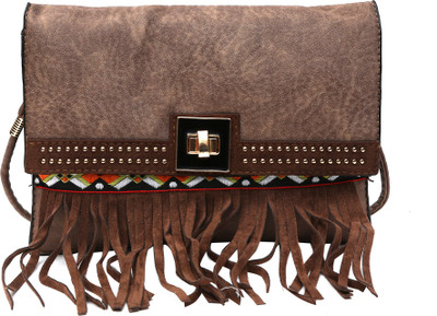 

Hawai Women Casual Brown PU Sling Bag
