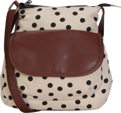 

Lychee Bags Women Casual Beige, Black PU Sling Bag