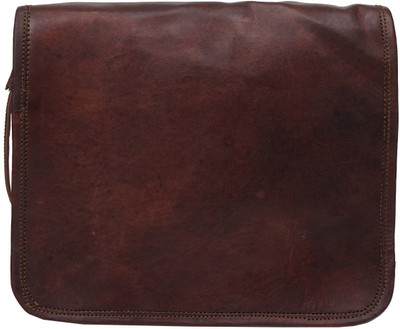 

Pranjals House Men Formal Brown Genuine Leather Messenger Bag