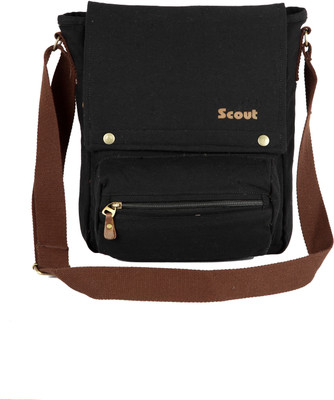 

Scout Men & Women Casual Black Canvas Sling Bag