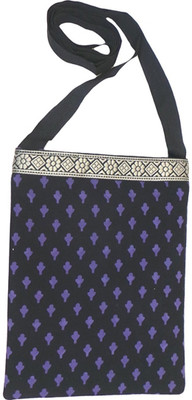 

Bhamini Women Black Cotton Sling Bag