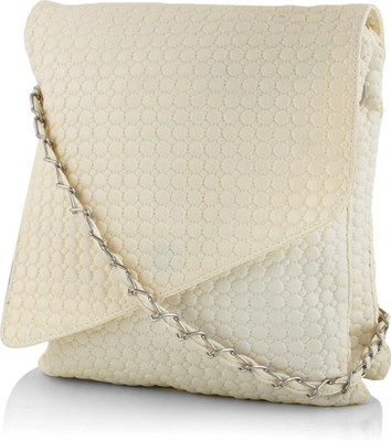 

SunilSavera Girls Casual White PU Sling Bag