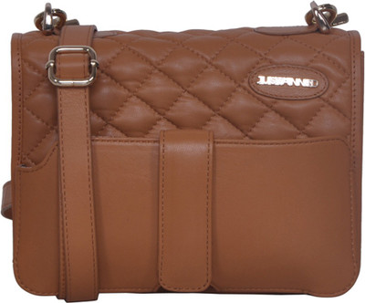 

Justanned Women Casual Tan Genuine Leather Sling Bag