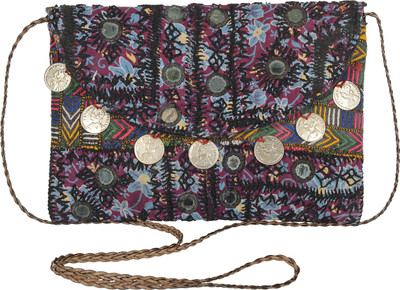 

Jewel Fab Art Women Evening/Party Multicolor Cotton Sling Bag