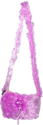 

Addyz Girls Casual Purple Velvet Sling Bag