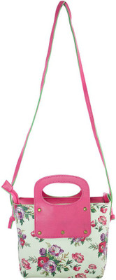 

Heels & Handles Women Casual Pink Leatherette Sling Bag