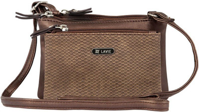 

Lavie Women Casual Brown PU Sling Bag