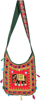 

Rajrang Women Casual Multicolor Cotton Sling Bag