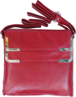 

Bhamini Women Red PU Sling Bag
