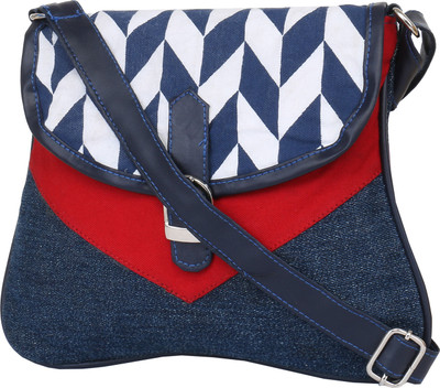 

Pickpocket Women Casual Blue Canvas Sling Bag