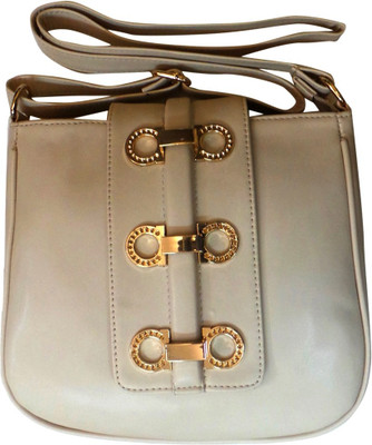 

Bhamini Women Gold PU Sling Bag