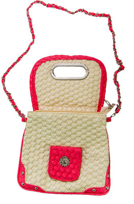 

Promobid Girls Casual White Cotton Sling Bag