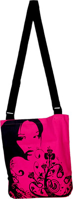 

Kanvas Katha Men & Women Casual Pink Canvas Sling Bag