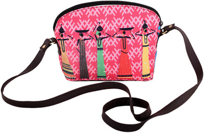 

The G Street Women Casual Pink Canvas Sling Bag