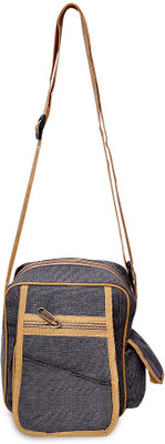 

Arshia Men Casual Grey Canvas Sling Bag