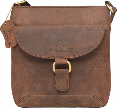 45 OFF on LEADERACHI Brown Sling Bag Chicago on Flipkart