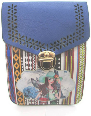 

Ducati Girls Casual Blue PU Sling Bag