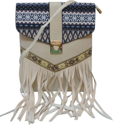 

Bhamini Women White PU Sling Bag