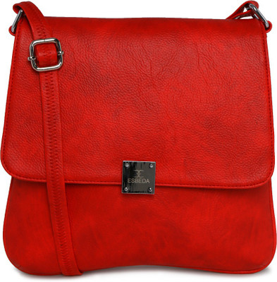 

Esbeda Women Casual Red PU Sling Bag