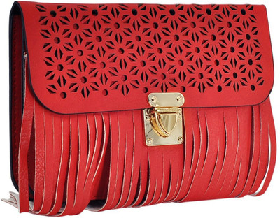 

Hawai Women Casual Red PU Sling Bag