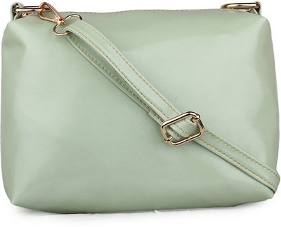 

Glasy Girls Casual Green PU Sling Bag