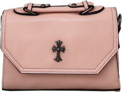 

Heels & Handles Women Casual Pink Leatherette Sling Bag