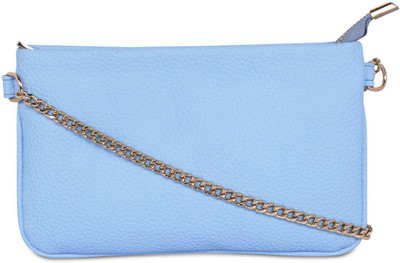

Cappuccino Women Evening/Party Blue Leatherette Sling Bag