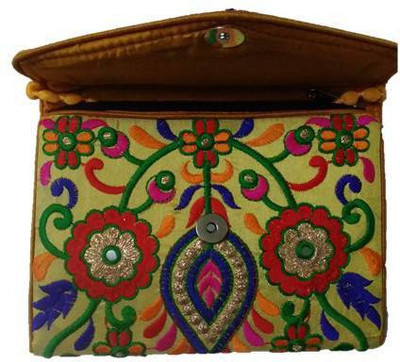 

Deet Girls Yellow Cotton Sling Bag