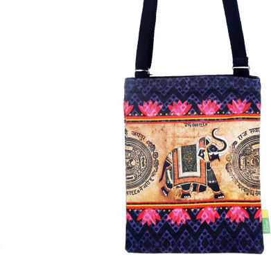 

Eco Corner Women Blue Cotton Sling Bag