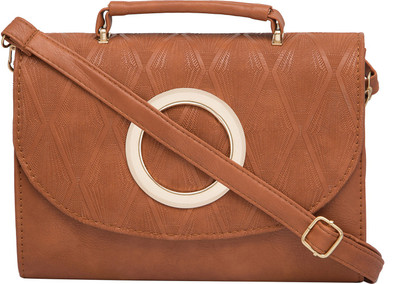 

Satchel Bags Women Casual Brown PU Sling Bag